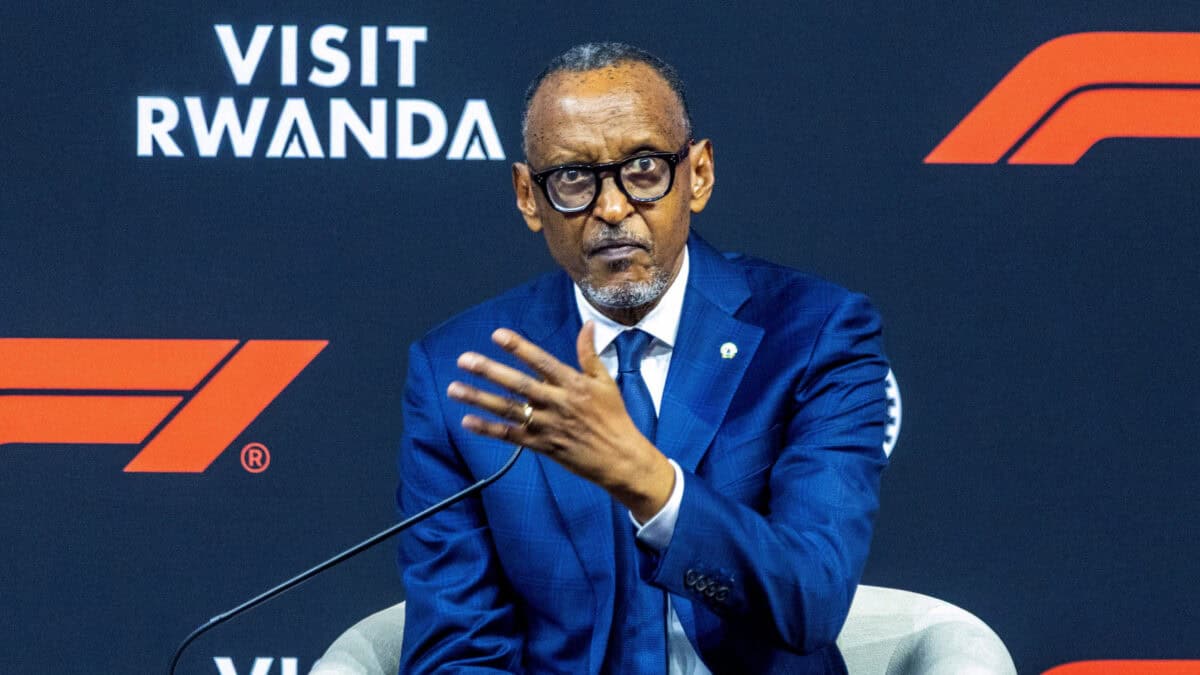 Vista aérea do projeto do circuito de Fórmula 1 em Ruanda