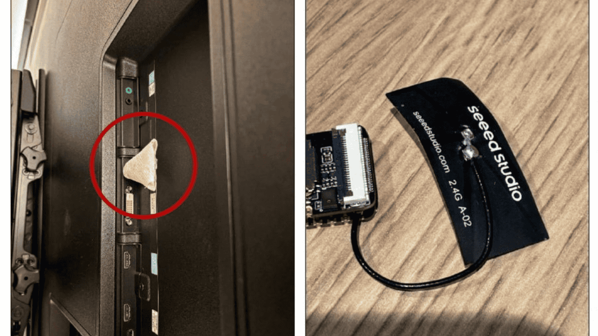 Dispositivo de espionagem encontrado em escritório