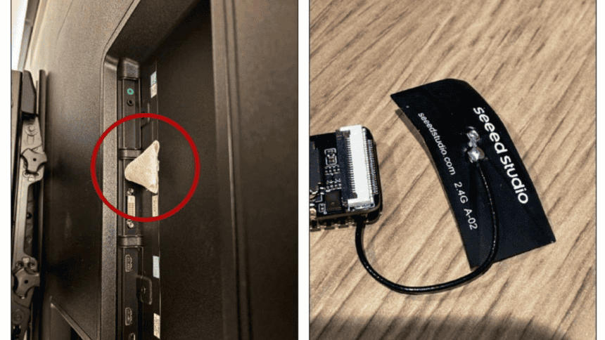 Dispositivo foi instalado por volta de 28 de setembro e os dados armazenados estão criptografados e inacessíveis