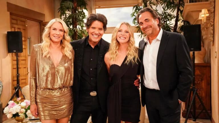 O episódio 9.336, um crossover das duas novelas dos Bells, The Young and the Restless e The Bold and the Beautiful, contou com a participação de Lauralee Bell, estrela de longa data de Y&R, segunda da direita