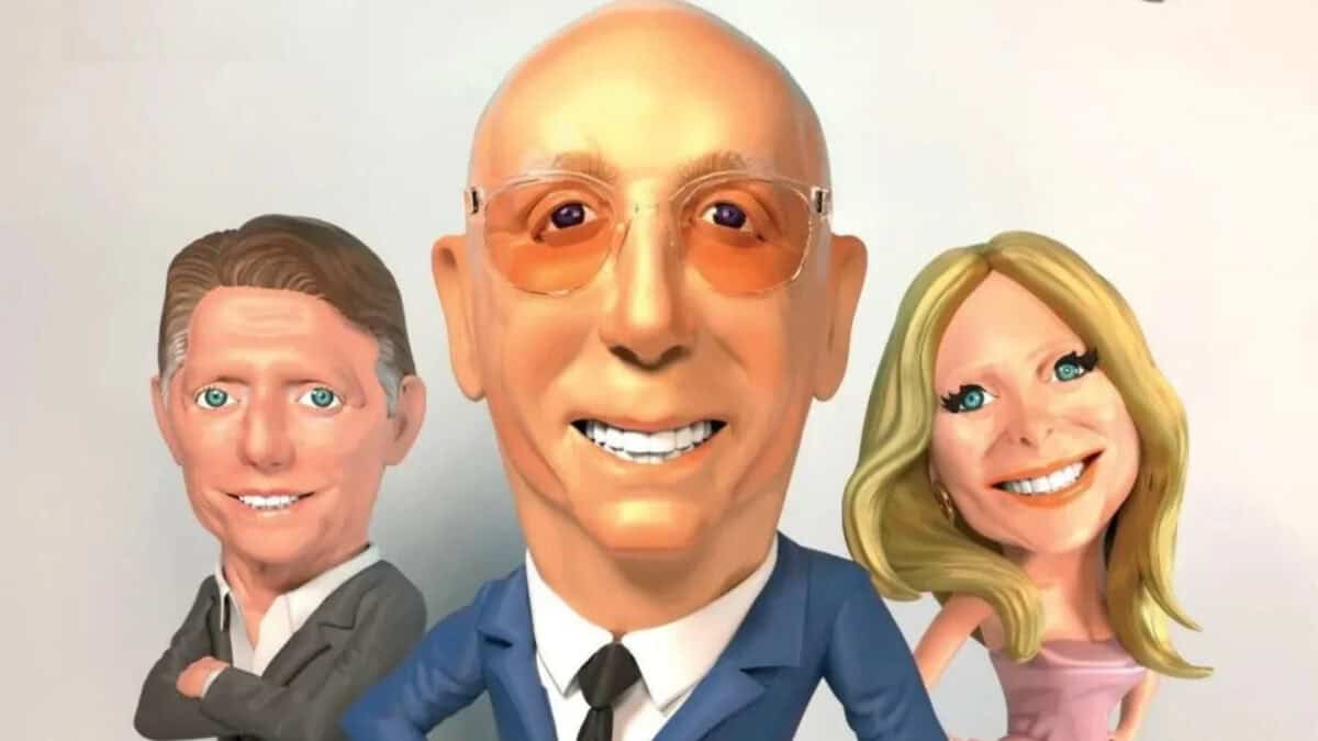 Ilustração dos irmãos Bell, criadores das maiores fortunas das telenovelas americanas