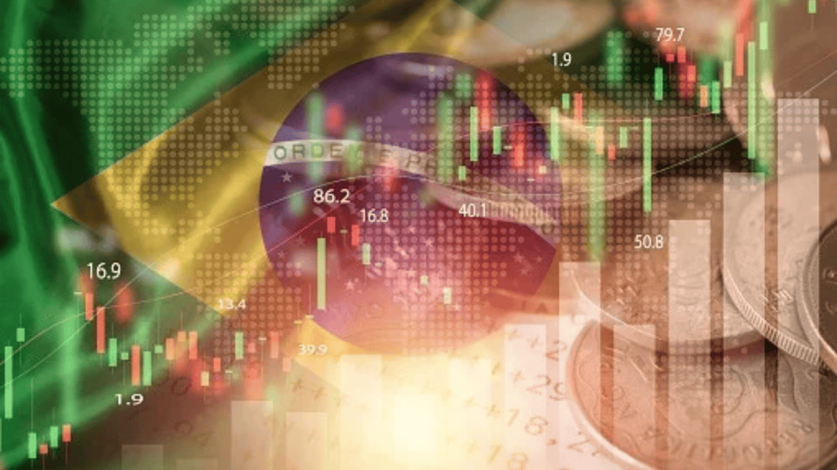 Gráfico mostrando a subida do Ibovespa acima de 200 mil pontos