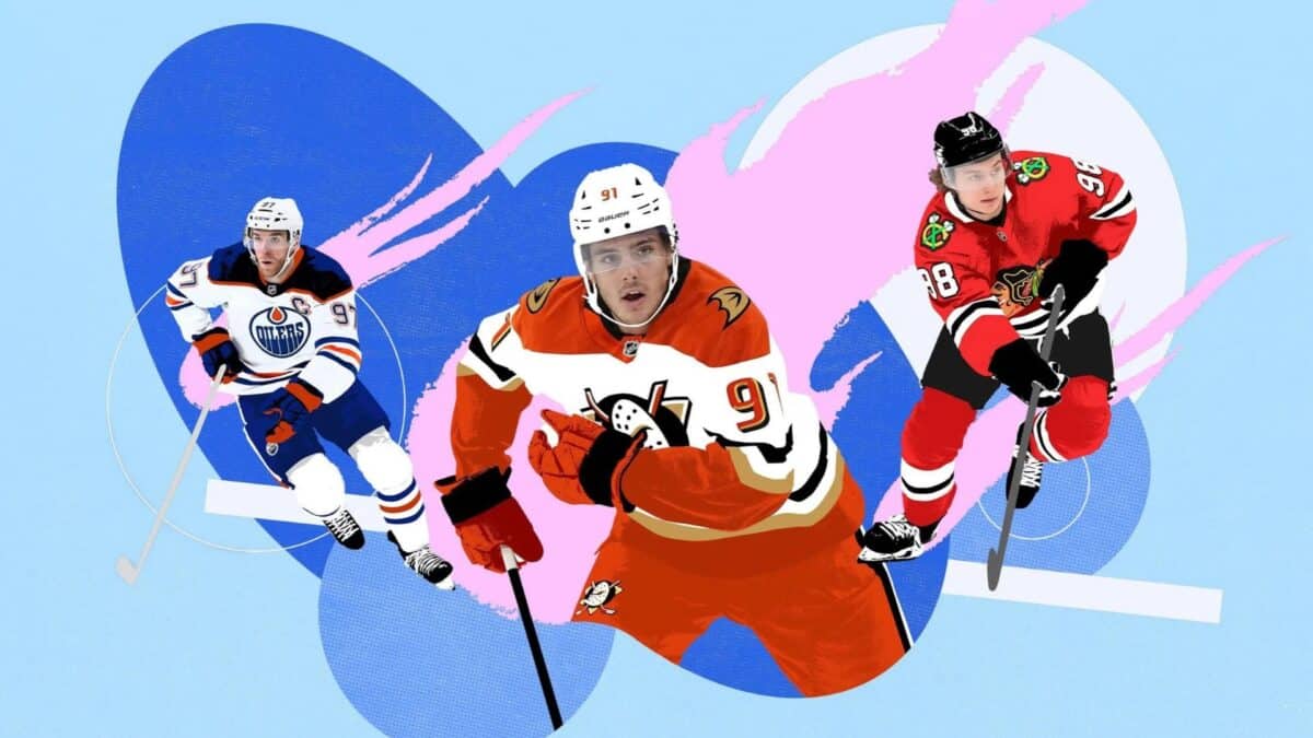 Leo Carlsson comemorando gol durante partida da NHL