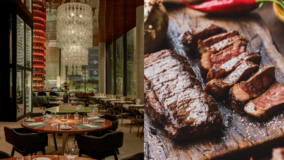Interior moderno do restaurante Rodeio em São Paulo